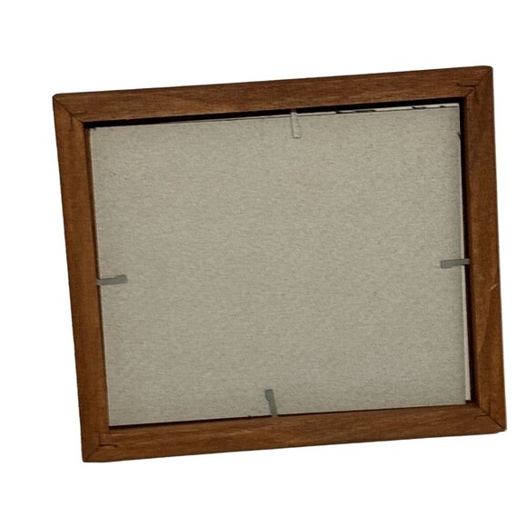 Vintage Coca Cola Wall Decor Picture Wood Frame Gas Station Classic Car 7" - Picture 2 of 13